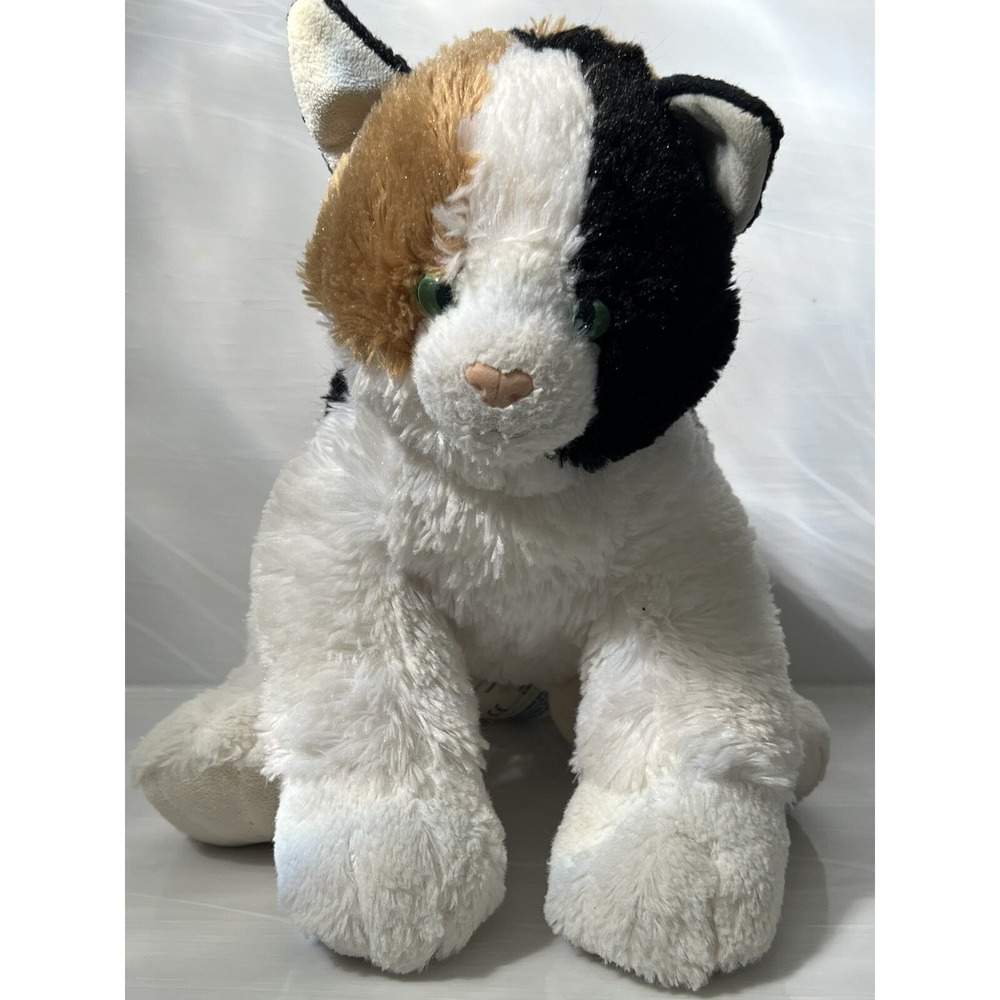 2012 BABW / Build a Bear Workshop CALICO CAT 12" Plush Stuffed Animal Toy Green